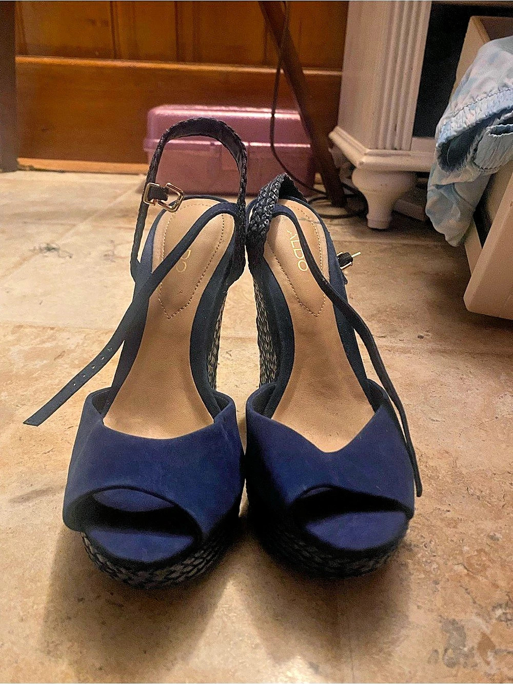 ALDO Women's Blue Platform Heels